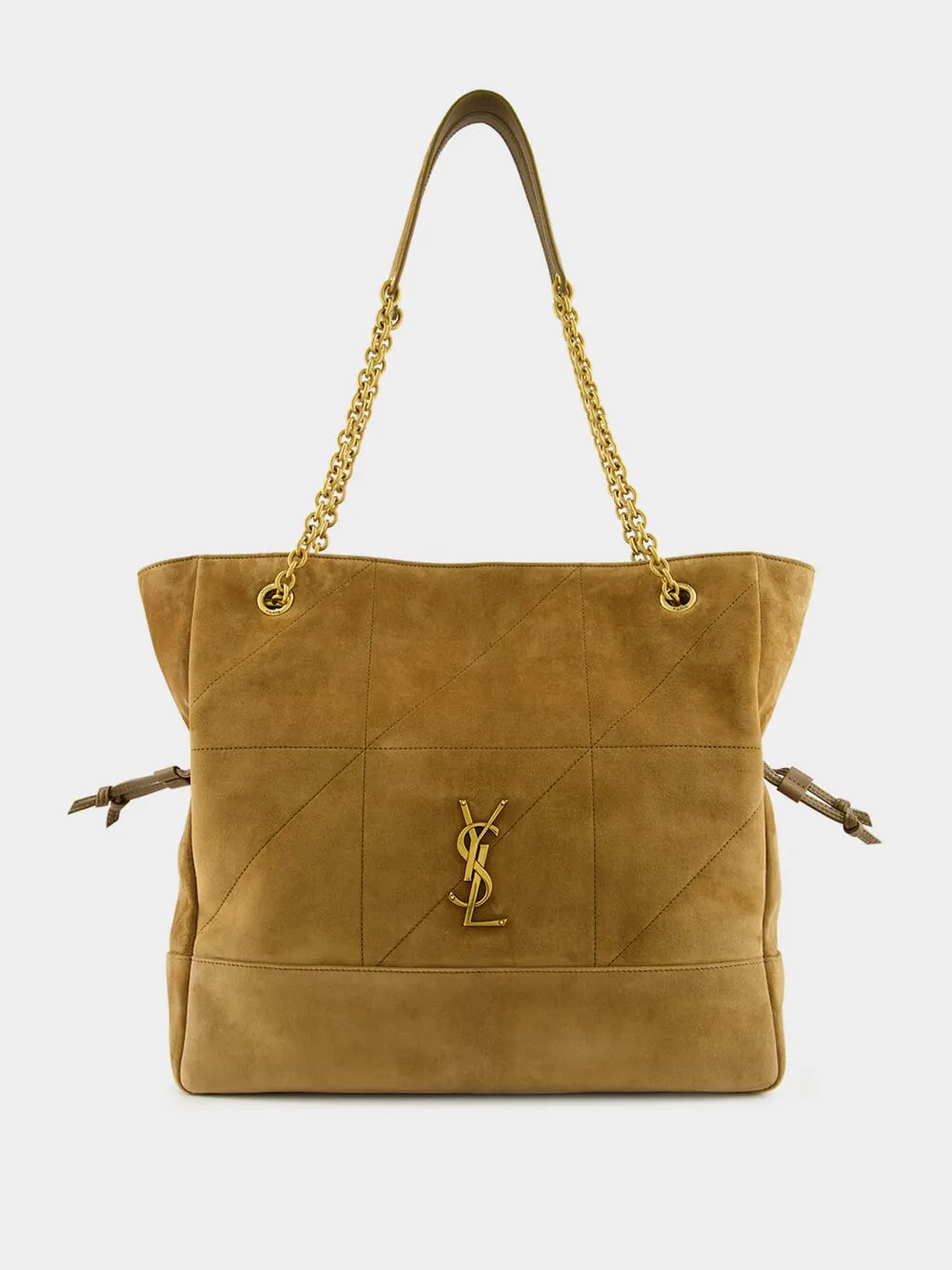 Jamie Shopping Bag in Golden Leaf Suede