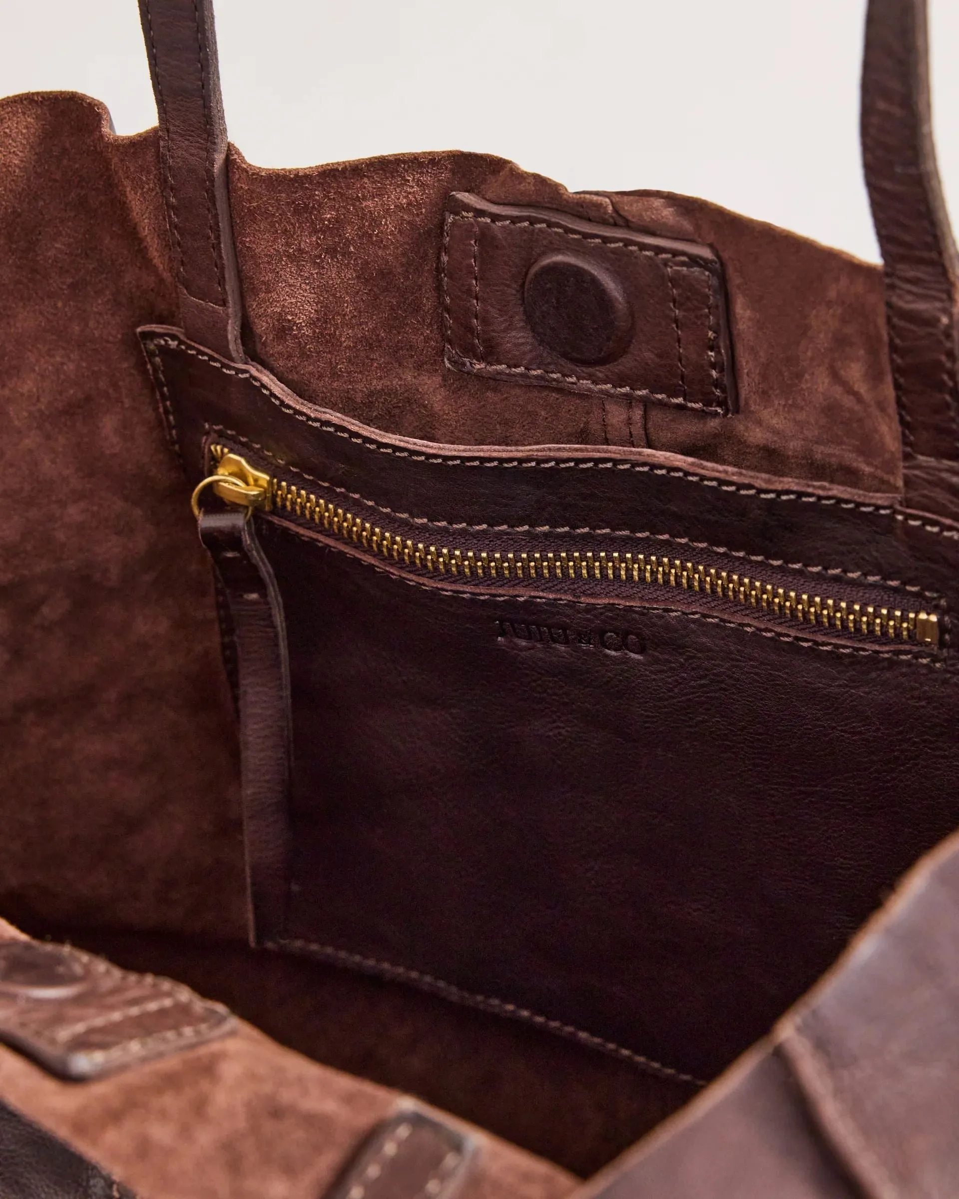 JUJU & CO Tumbled Baby Unlined Tote - Chocolate