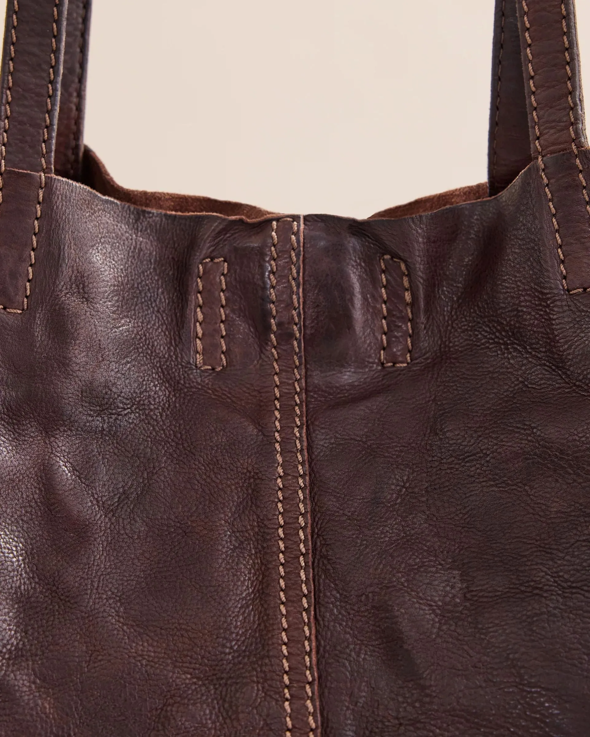 JUJU & CO Tumbled Baby Unlined Tote - Chocolate