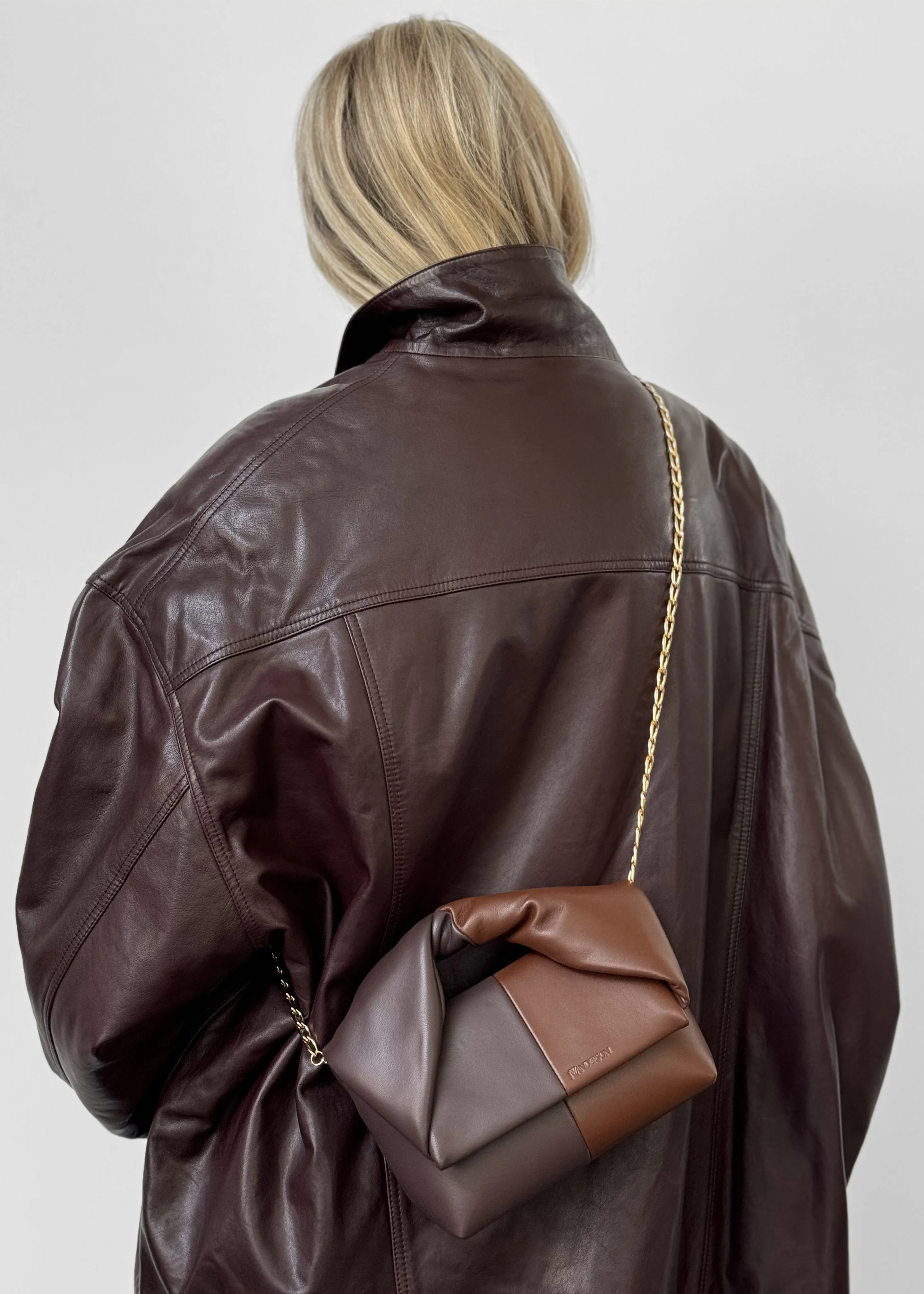 JW Anderson Midi Twister Bag - Dark Brown/Brown