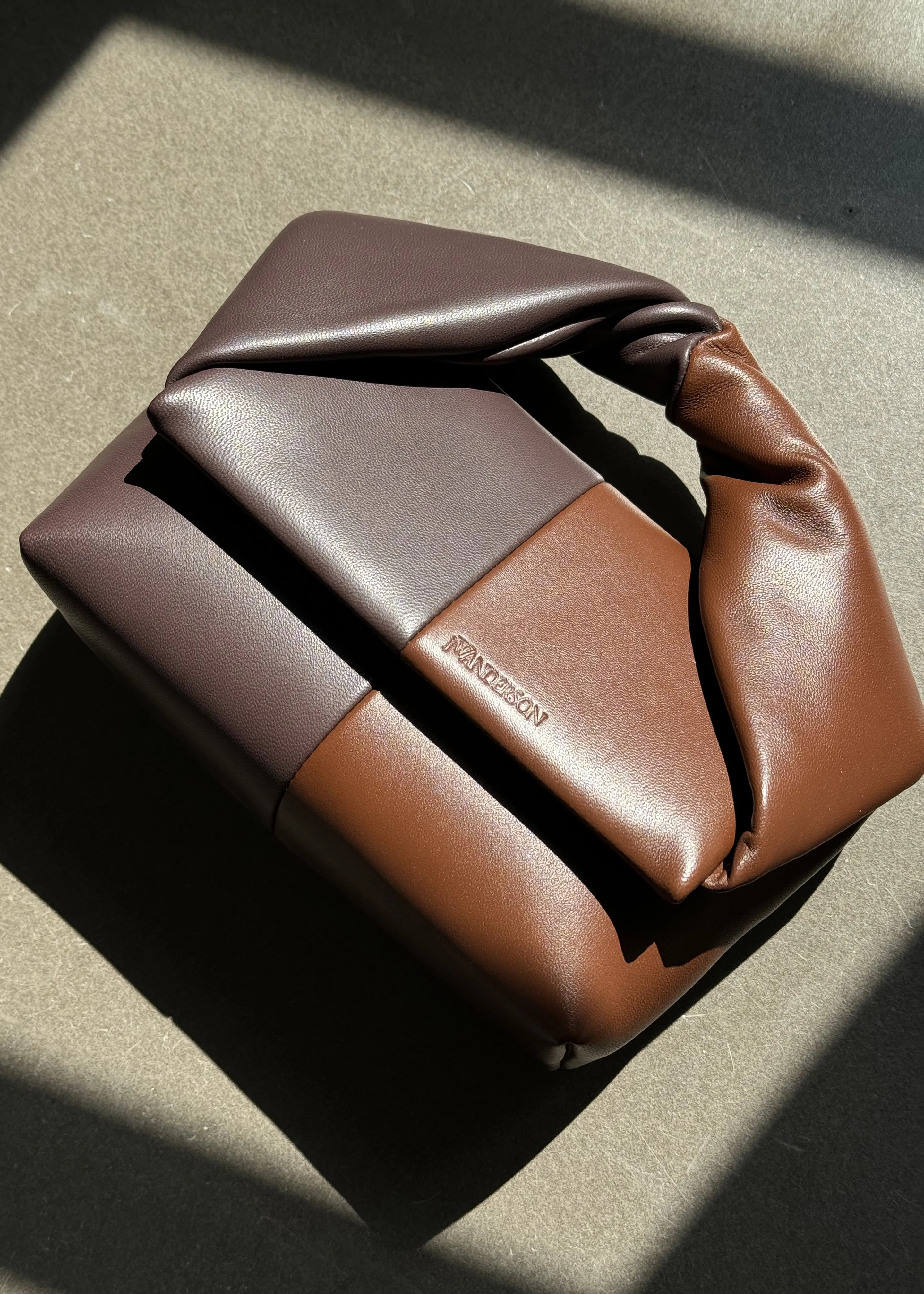 JW Anderson Midi Twister Bag - Dark Brown/Brown
