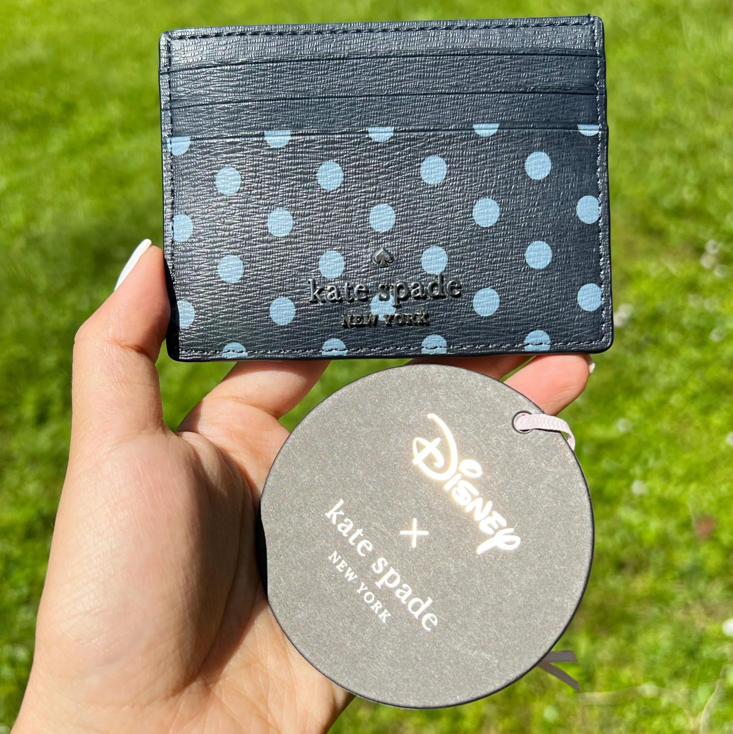 Kate Spade Disney Alice in Wonderland Small Card Case Credit Card Holder Blue