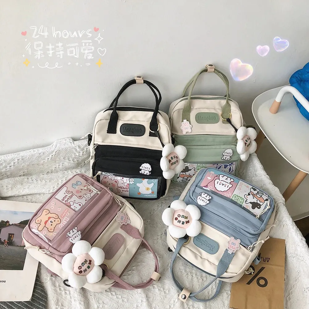Kawaii Chic Nylon Backpack 🎒✨ | Playful School Bag for Stylish Students! 🌈💖