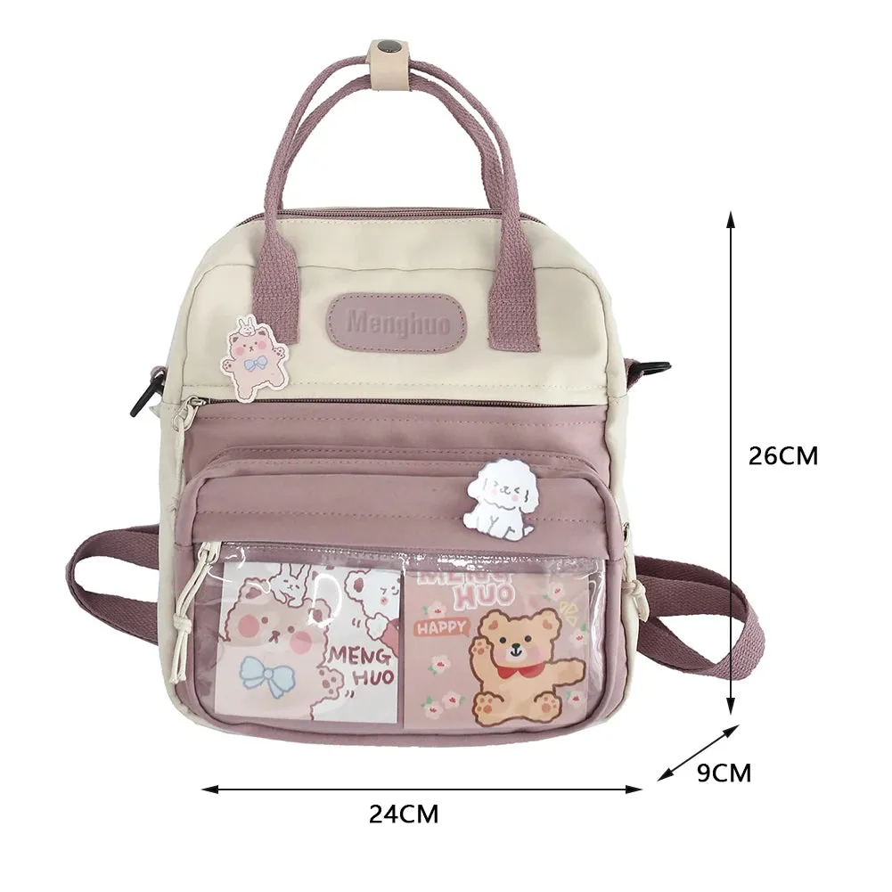 Kawaii Chic Nylon Backpack 🎒✨ | Playful School Bag for Stylish Students! 🌈💖