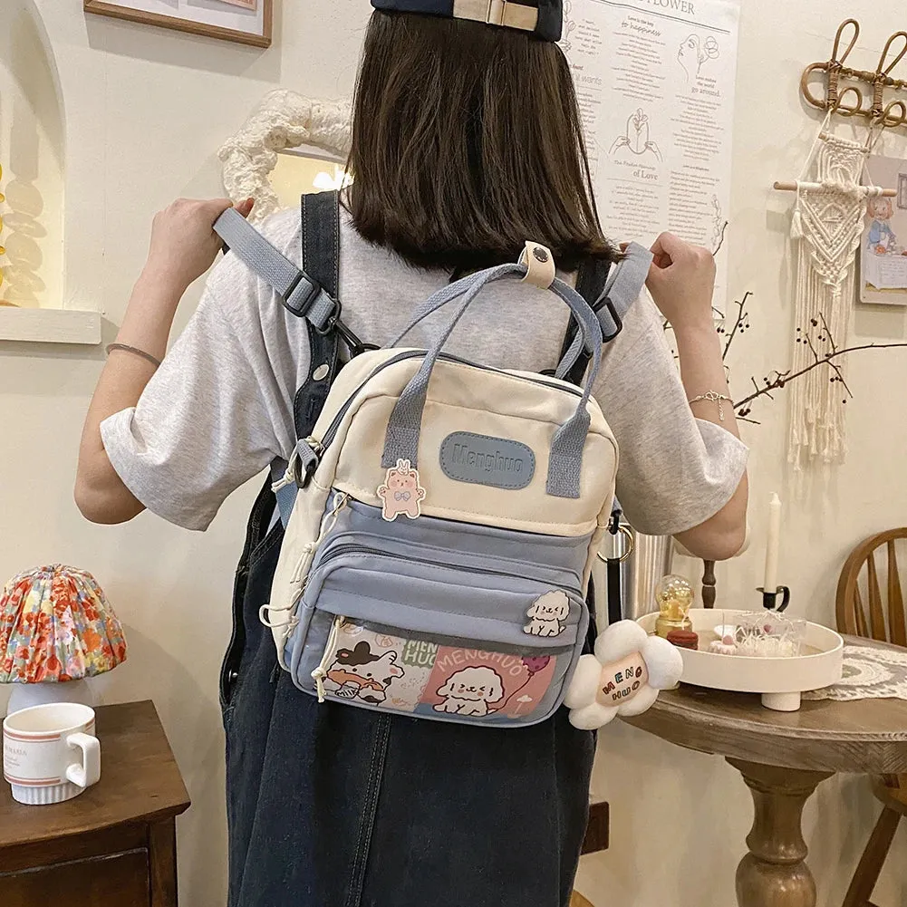 Kawaii Chic Nylon Backpack 🎒✨ | Playful School Bag for Stylish Students! 🌈💖