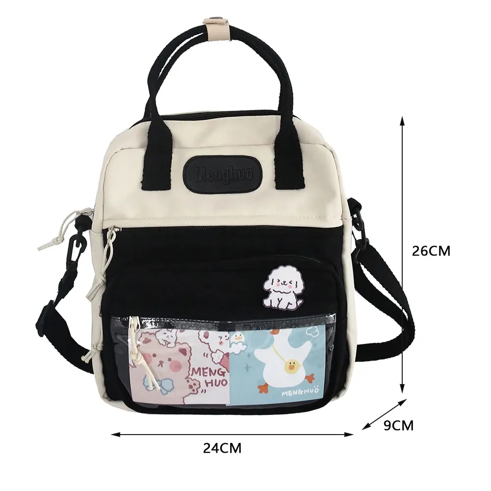 Kawaii Chic Nylon Backpack 🎒✨ | Playful School Bag for Stylish Students! 🌈💖