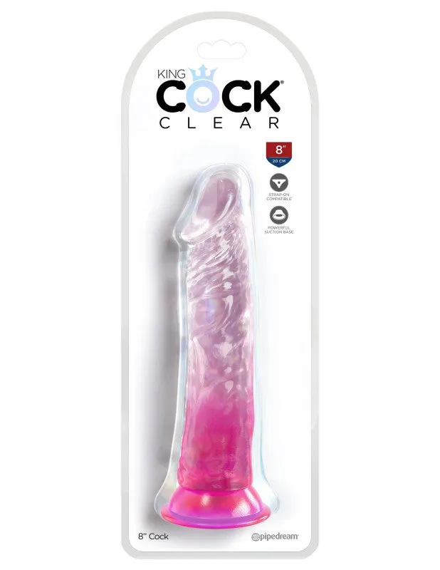 King  Clear 8 Inch - Pink