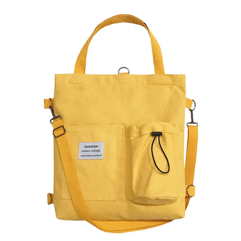 Korean Style Canvas Female Versatile Solid Bags