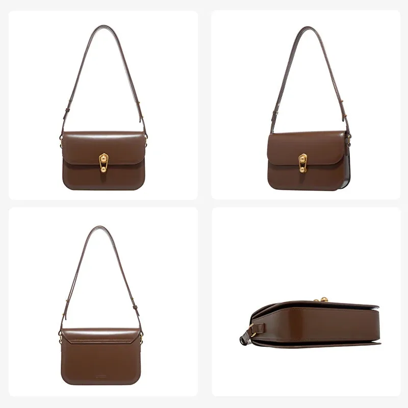 LA FESTIN Luxury Brand 2024  Designer Handbag Split Leather