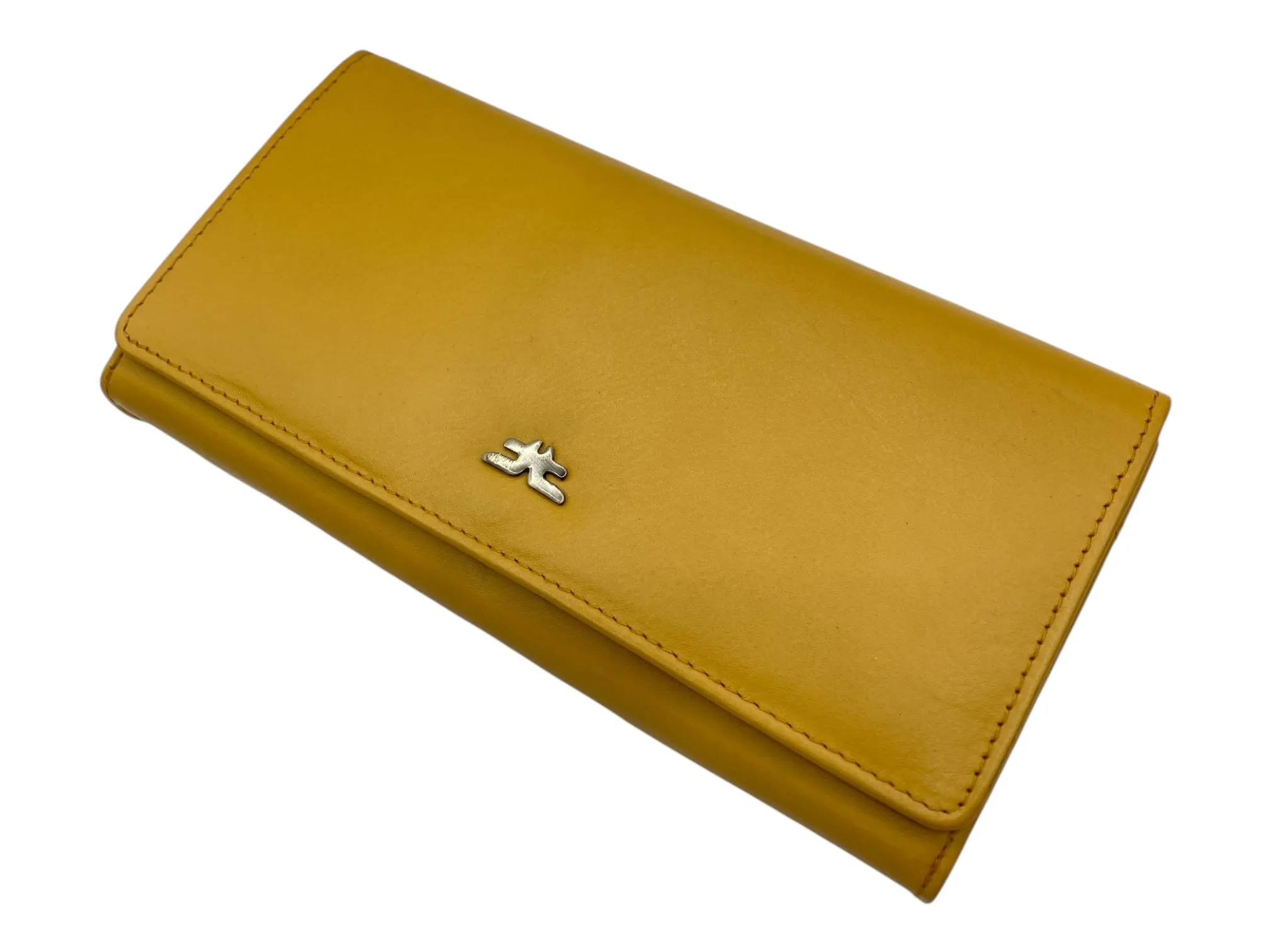Ladies Clutch, Full Grain  multipurpose Leather wallet  # 1252B[LOGO]