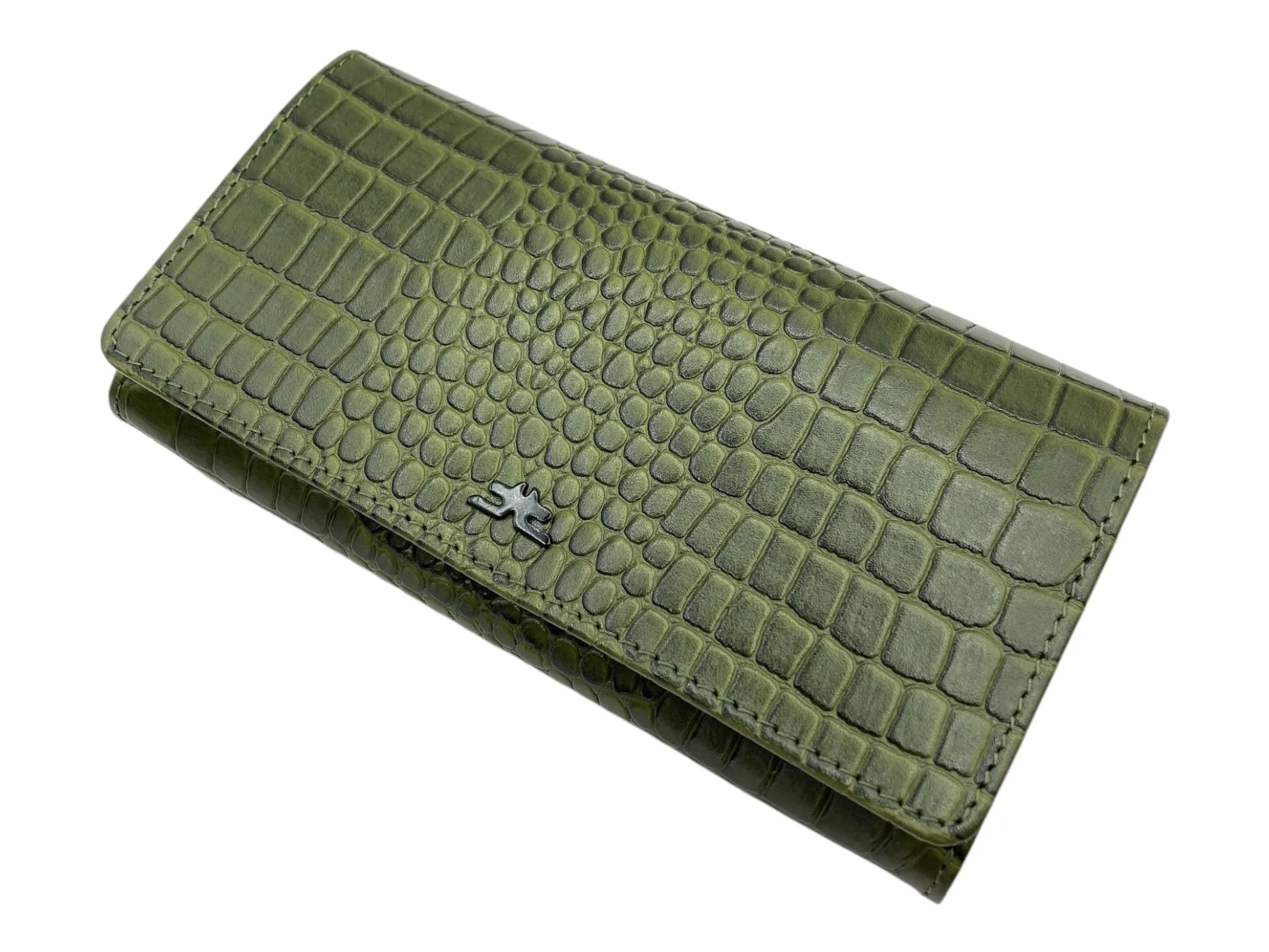 Ladies Clutch, Full Grain  multipurpose Leather wallet  # 1252B[LOGO]