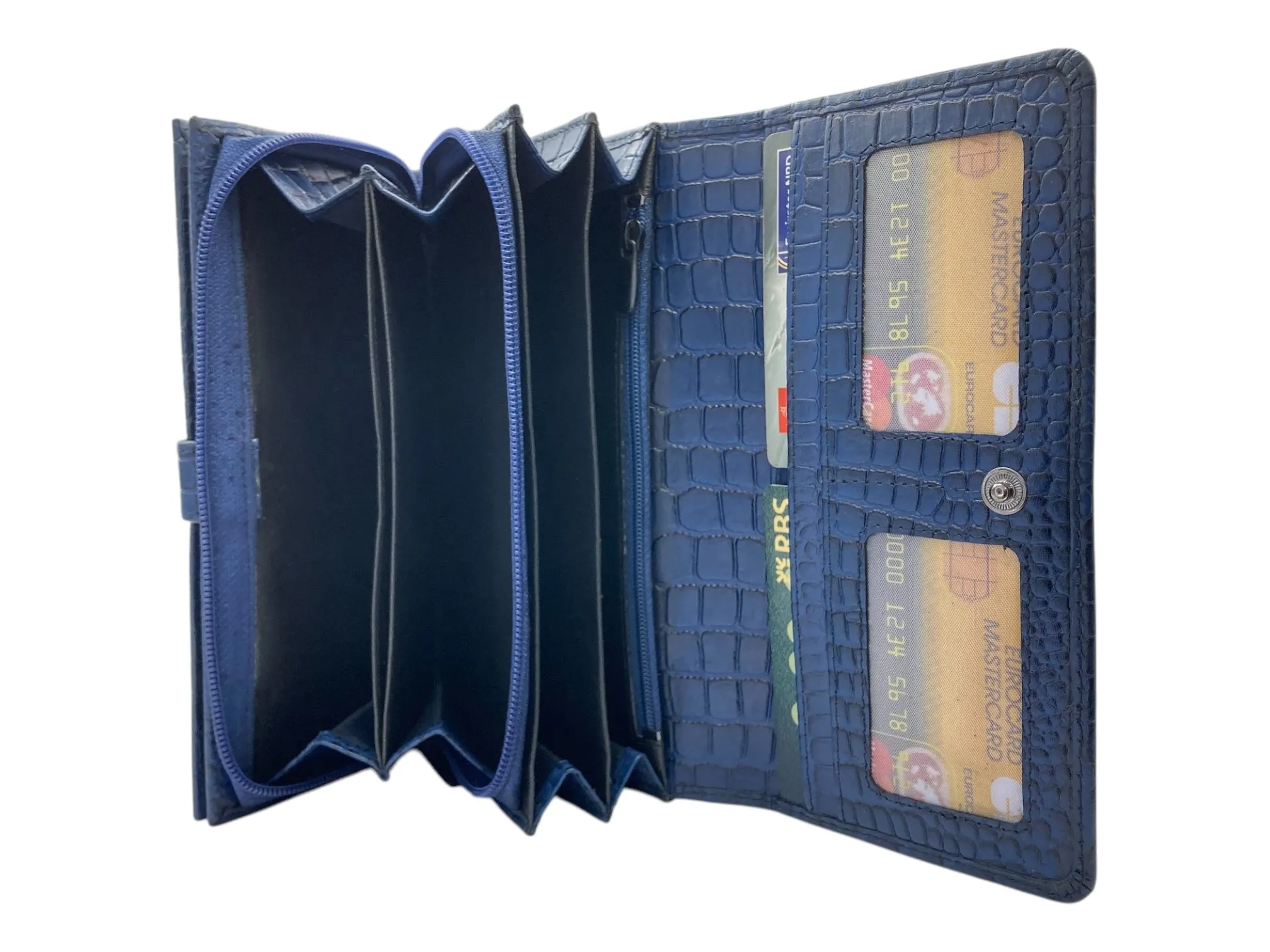 Ladies Clutch, Full Grain  multipurpose Leather wallet  # 1252B[LOGO]