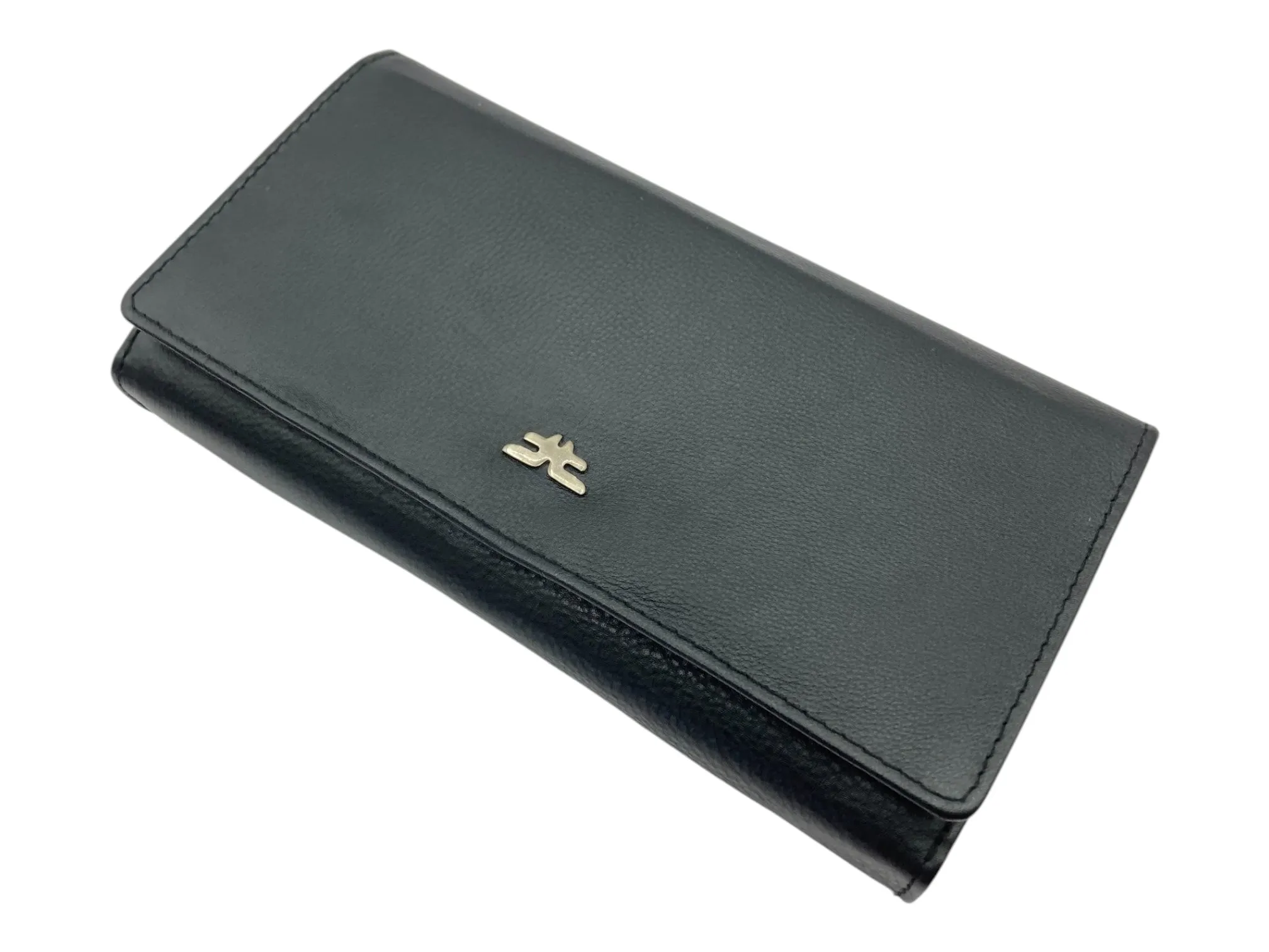 Ladies Clutch, Full Grain  multipurpose Leather wallet  # 1252B[LOGO]