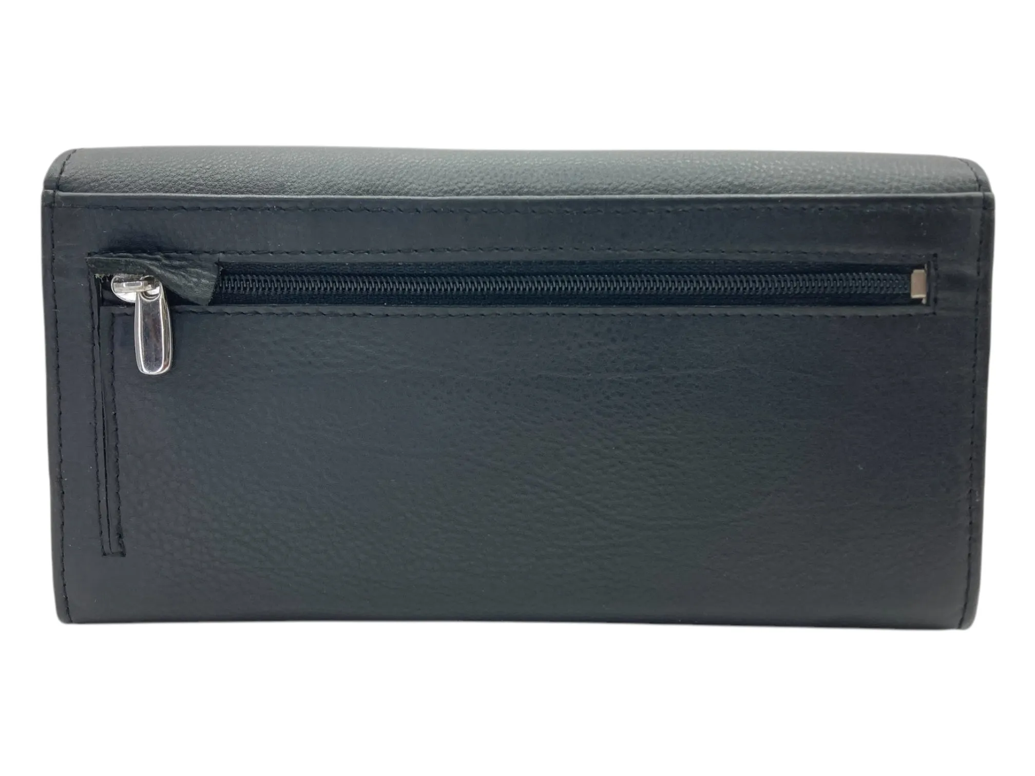 Ladies Clutch, Full Grain  multipurpose Leather wallet  # 1252B[LOGO]