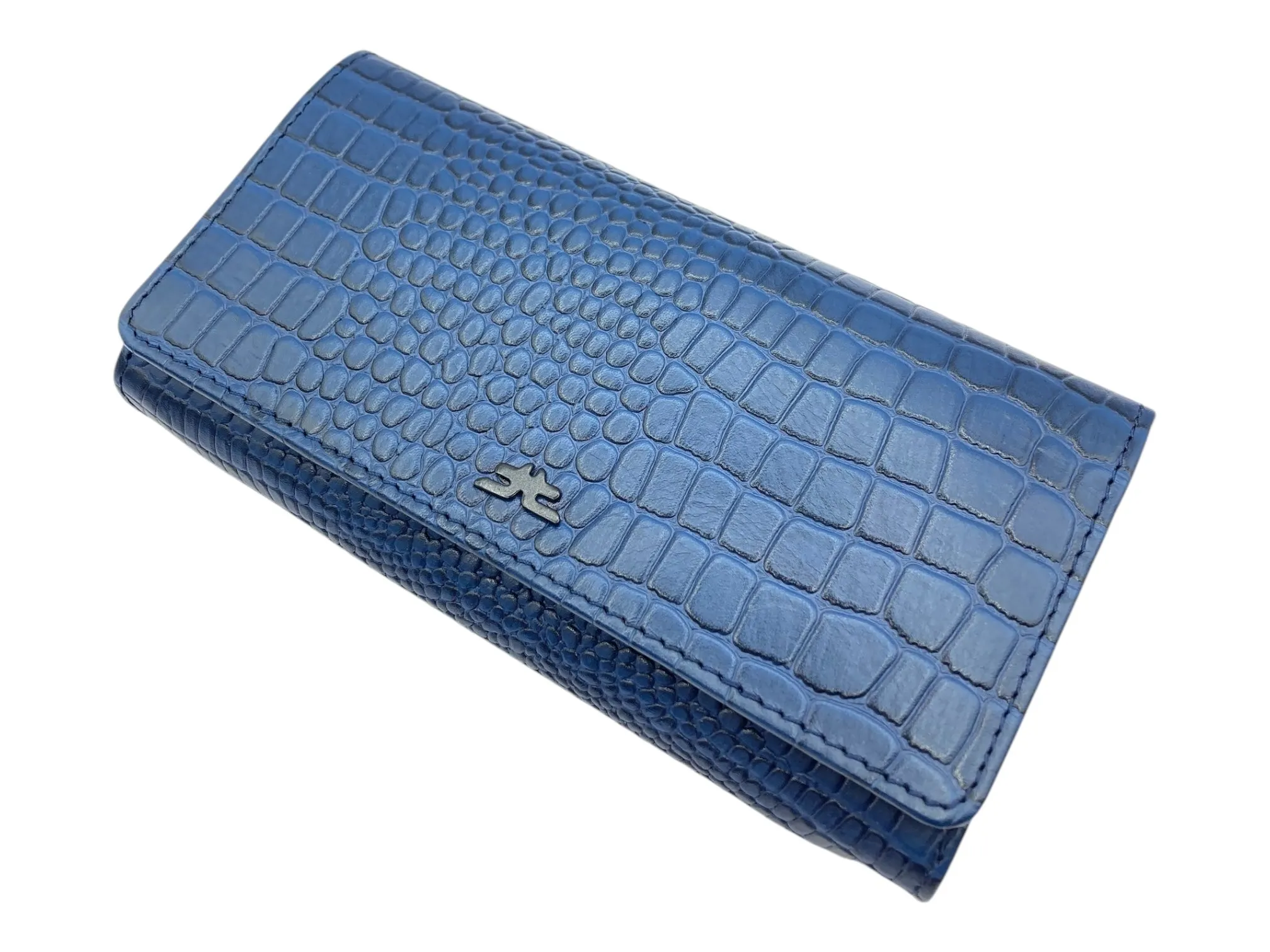 Ladies Clutch, Full Grain  multipurpose Leather wallet  # 1252B[LOGO]