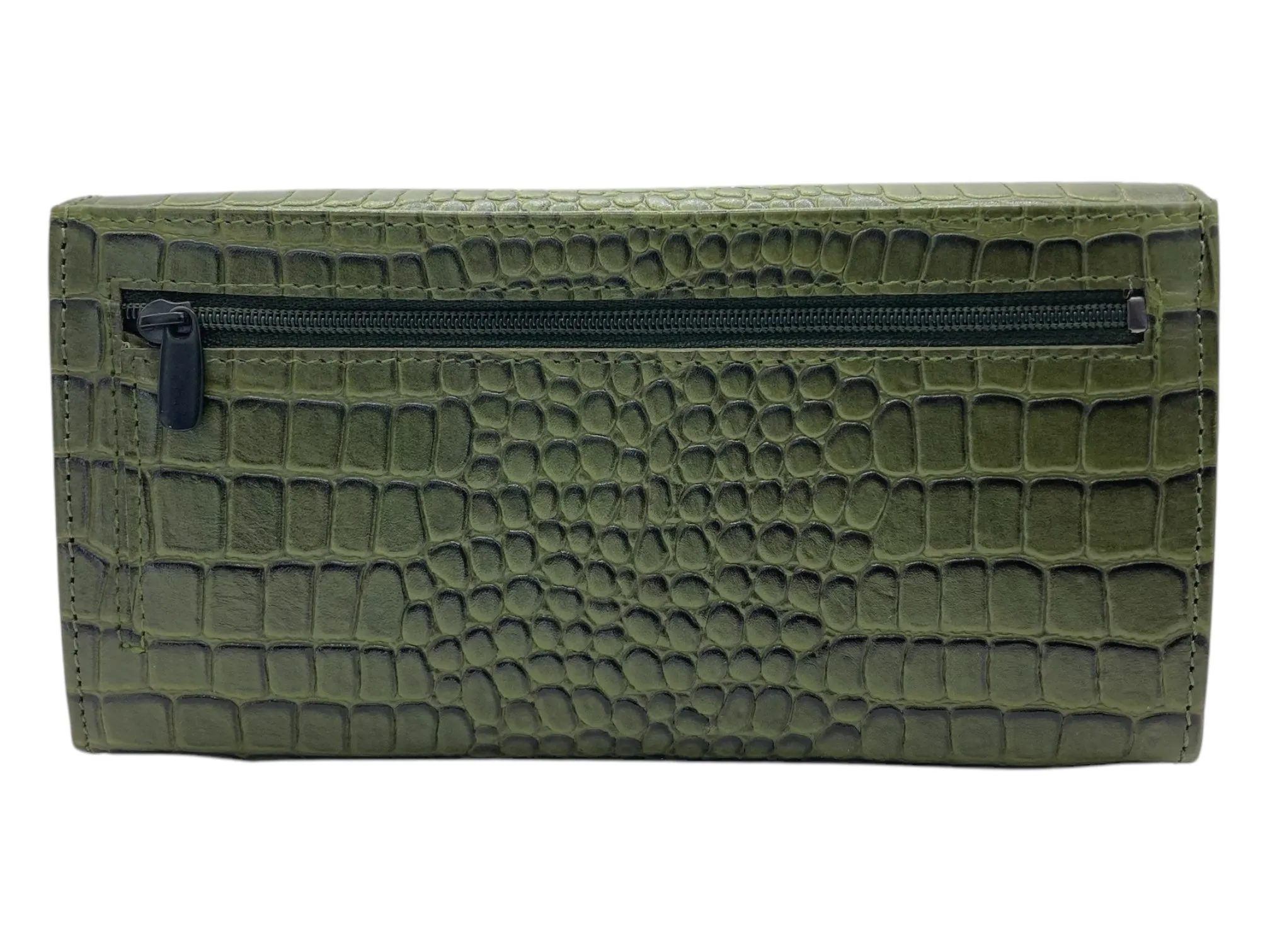 Ladies Clutch, Full Grain  multipurpose Leather wallet  # 1252B[LOGO]