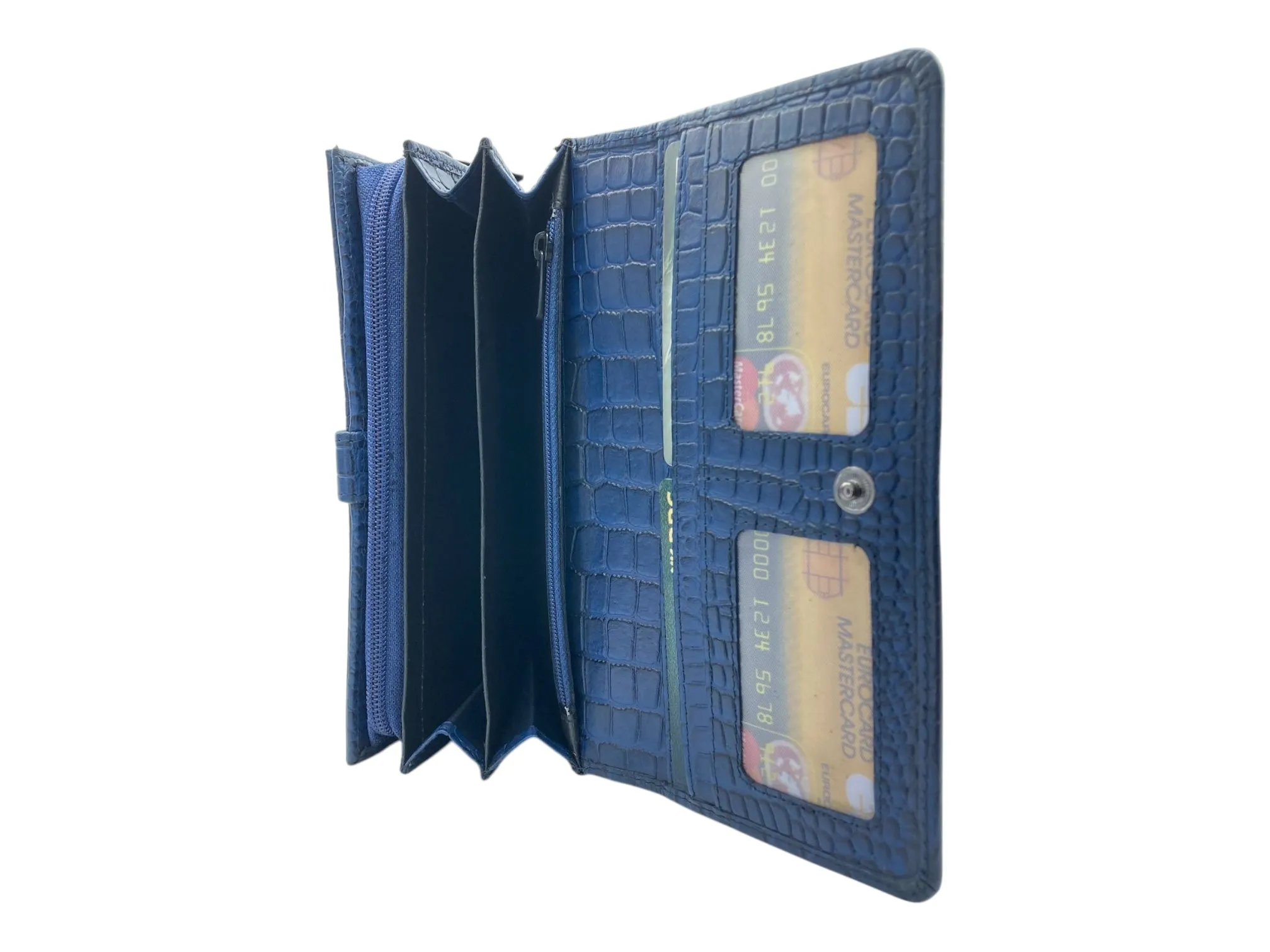 Ladies Clutch, Full Grain  multipurpose Leather wallet  # 1252B[LOGO]