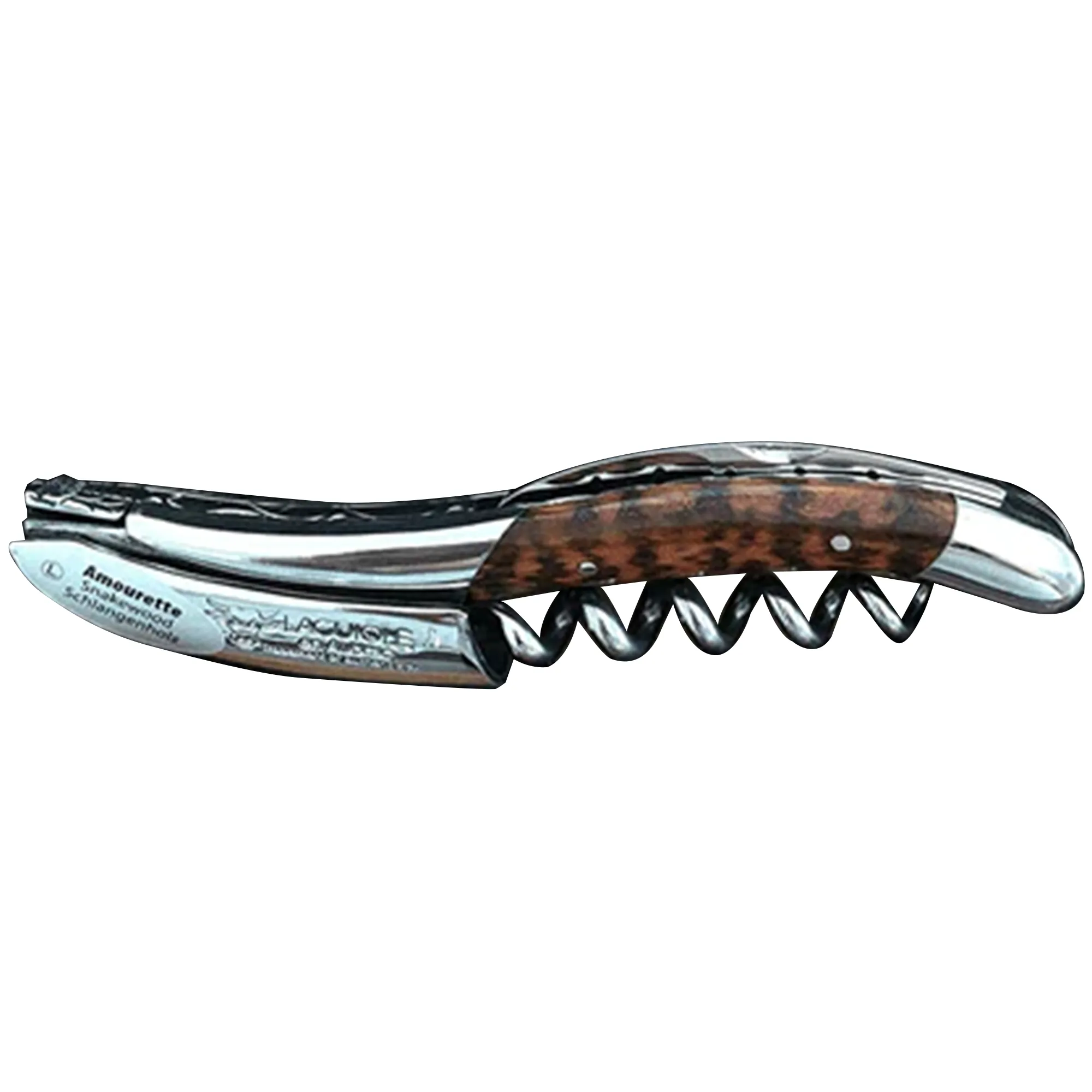 Laguiole en Aubrac Sommelier DeLuxe No 6 Waiter's Corkscrew with Amourette Snakewood Handle