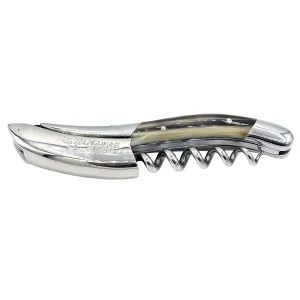 Laguiole en Aubrac Sommelier DeLuxe No 9 Waiter's Corkscrew with Solid Horn Handle