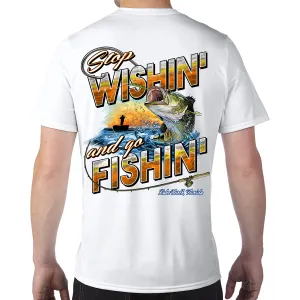 Lake Worth Beach, FL Stop Wishin', Go Fishin' Performance Tech T-Shirt