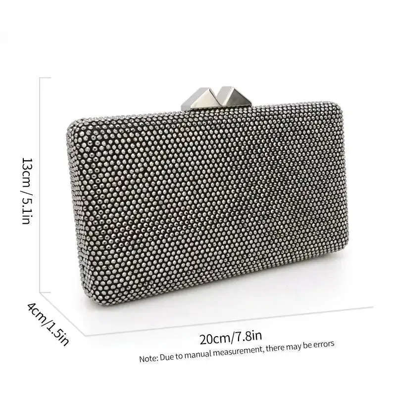 Large Boxed Crystal Evening Bags wedding handbags Party Rhinestones Purses and Handbags