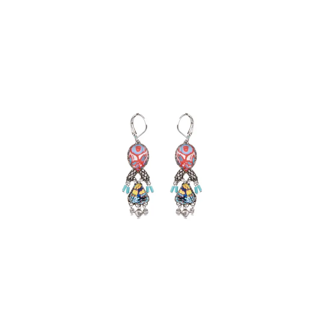 Large Carnival Earrings with Lever Backs