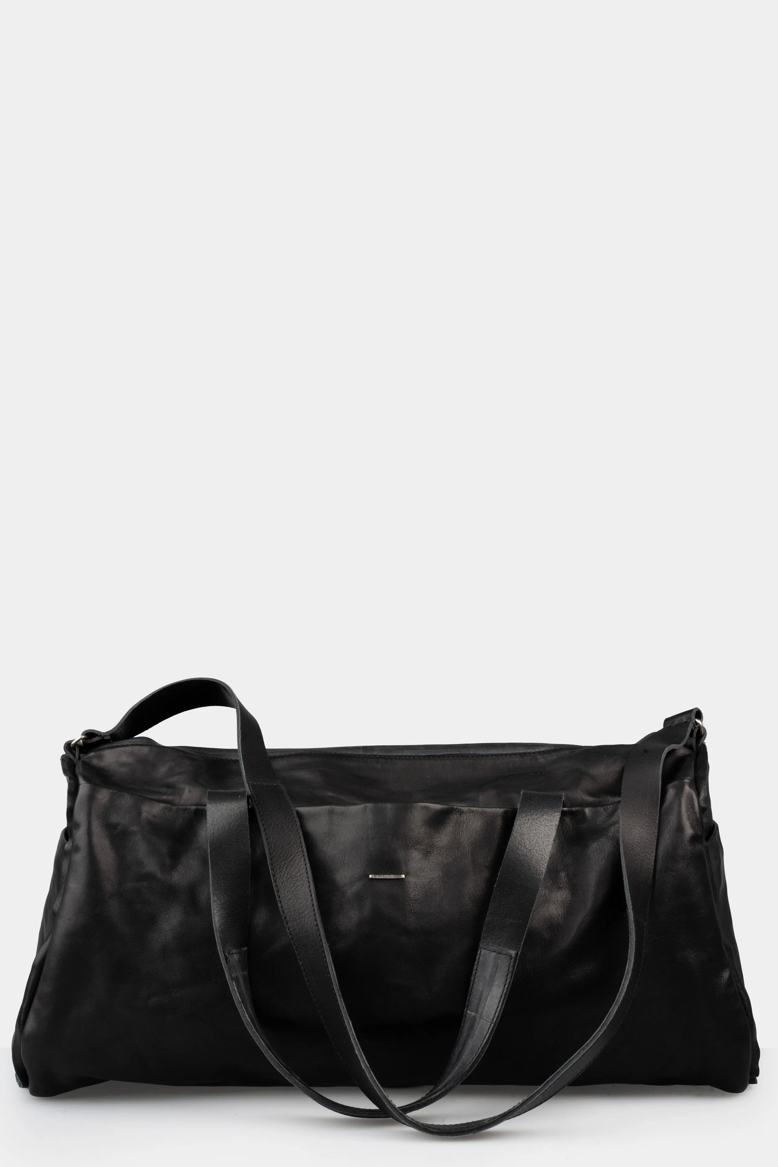 Large leather duffel bag