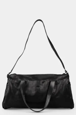 Large leather duffel bag