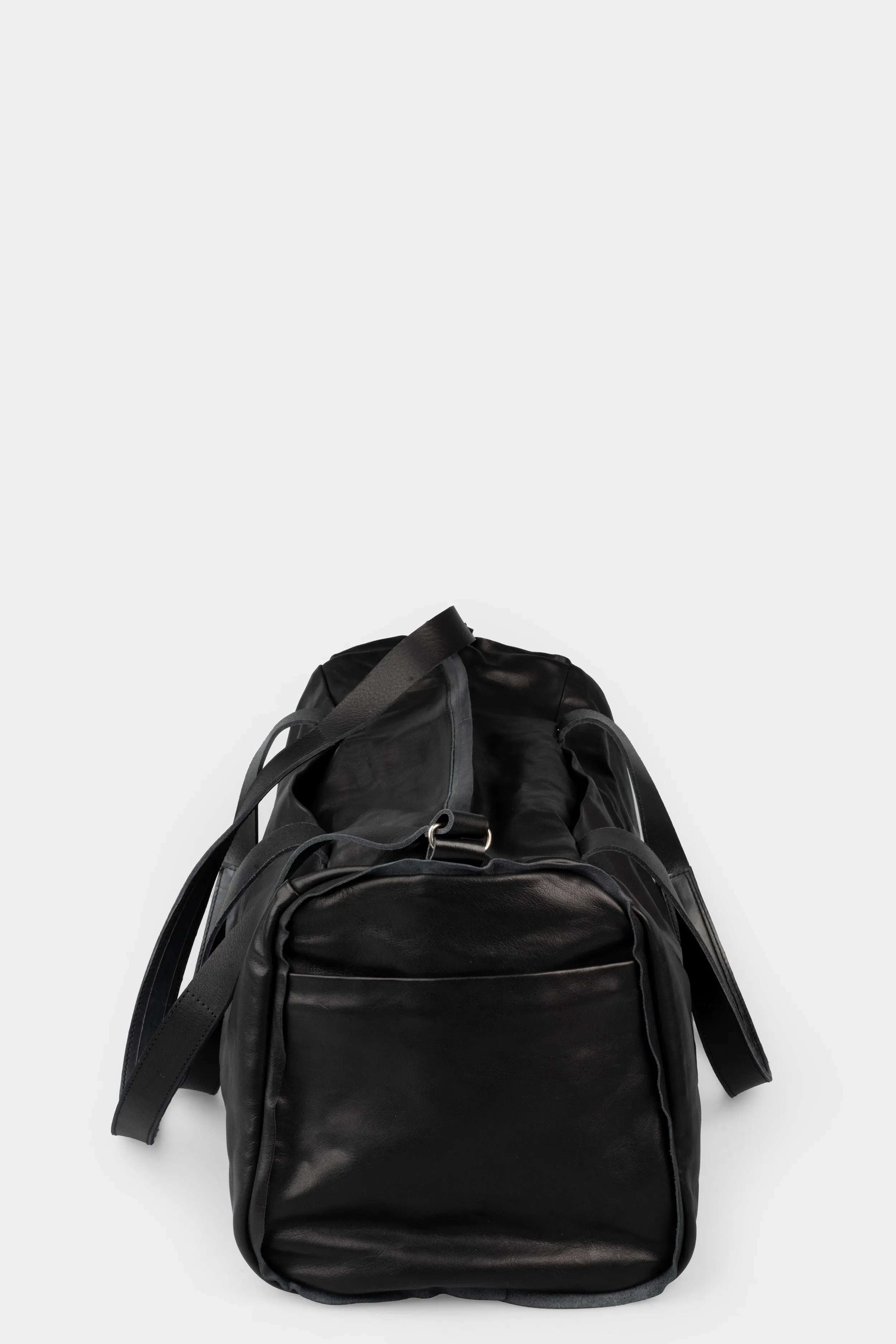 Large leather duffel bag