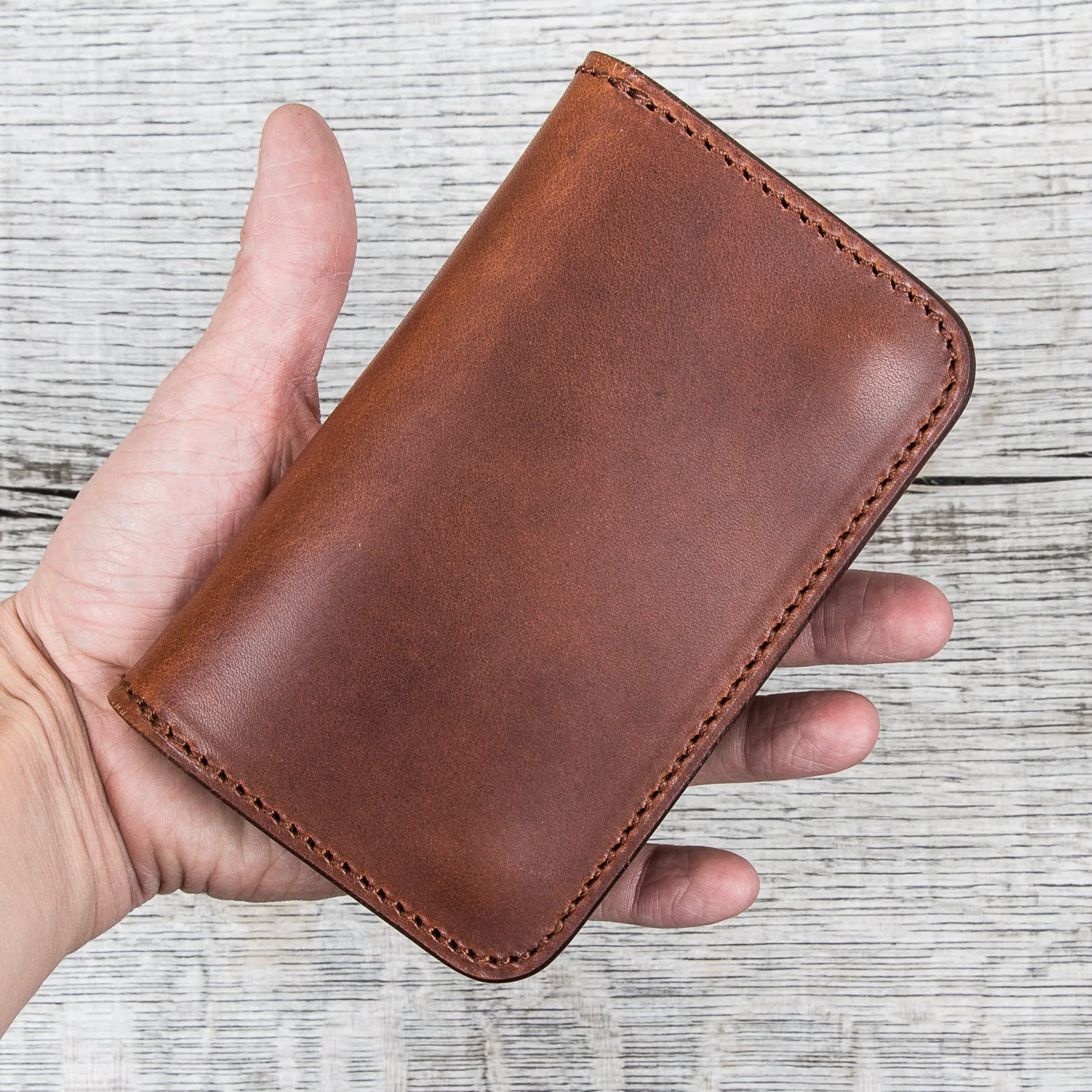 Larry Smith Truckers Wallet Light Brown Steer Hide LT-0001