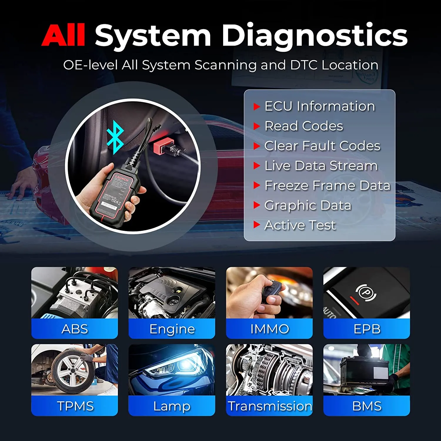 LAUNCH X431 IMMO Plus With X-PROG 3 Key Fob Programming Diagnostic Tool 39  Service Functions