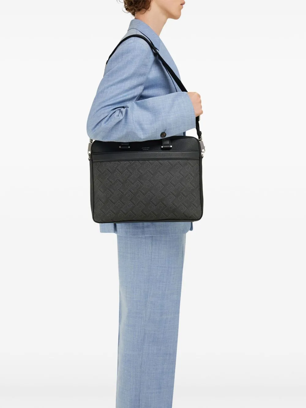 Leather messenger bag