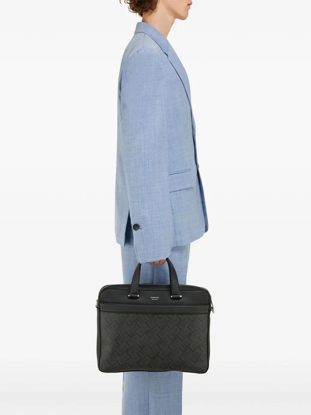 Leather messenger bag