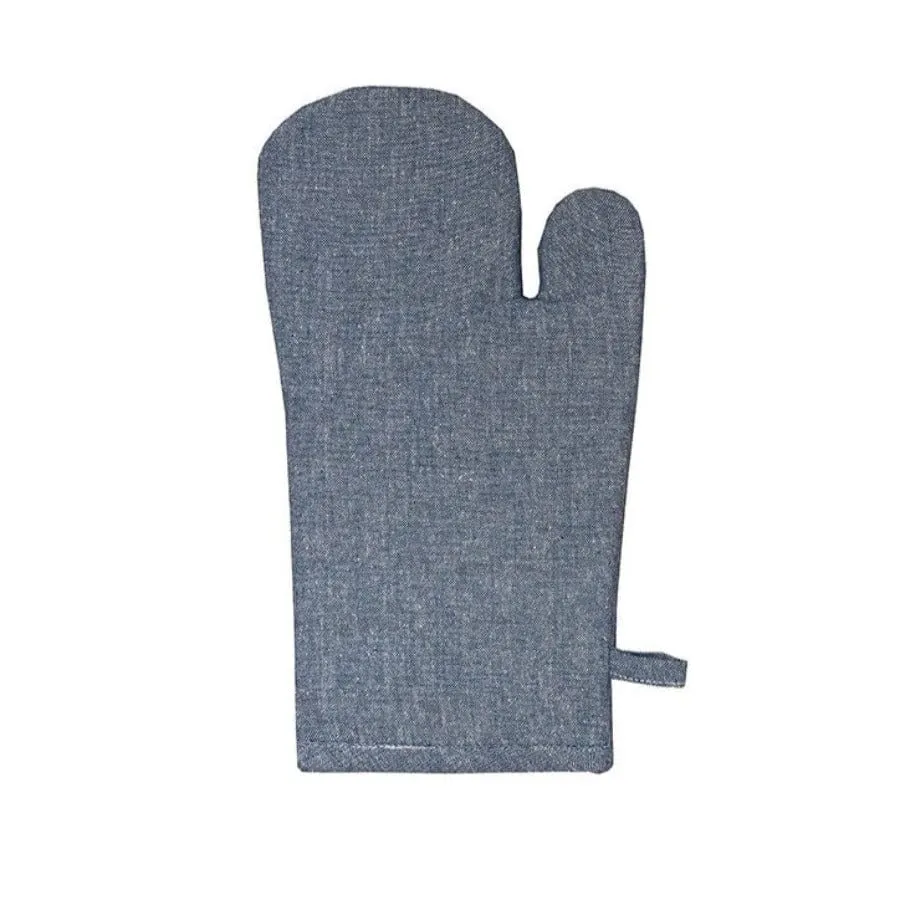 Linen House Revana Chambray Navy Oven Mitt