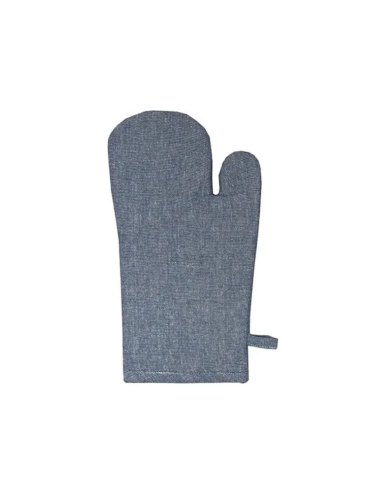Linen House Revana Chambray Navy Oven Mitt