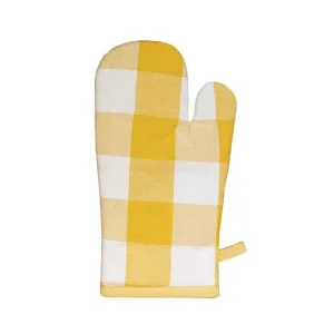 Linen House Revana Check Yellow Oven Mitt