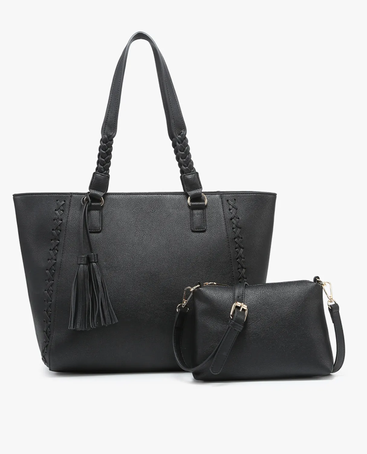 Lisa Structured Tote w/ Braided Accents