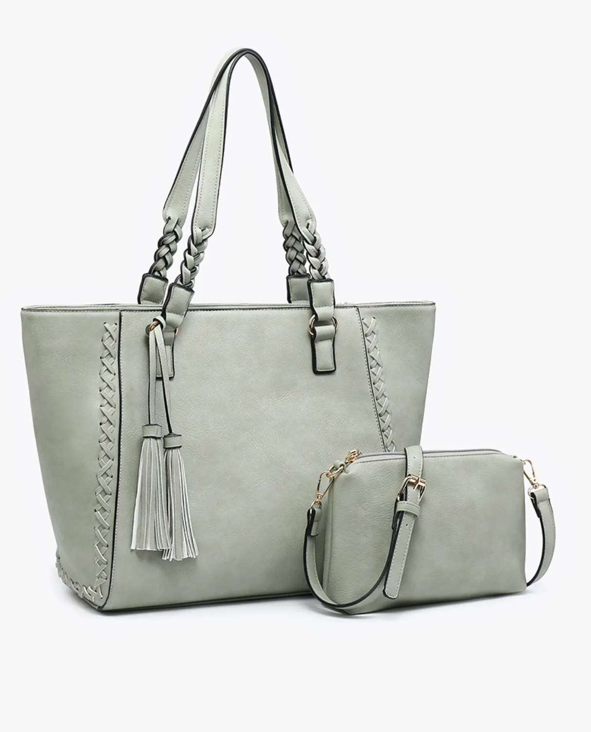 Lisa Structured Tote w/ Braided Accents