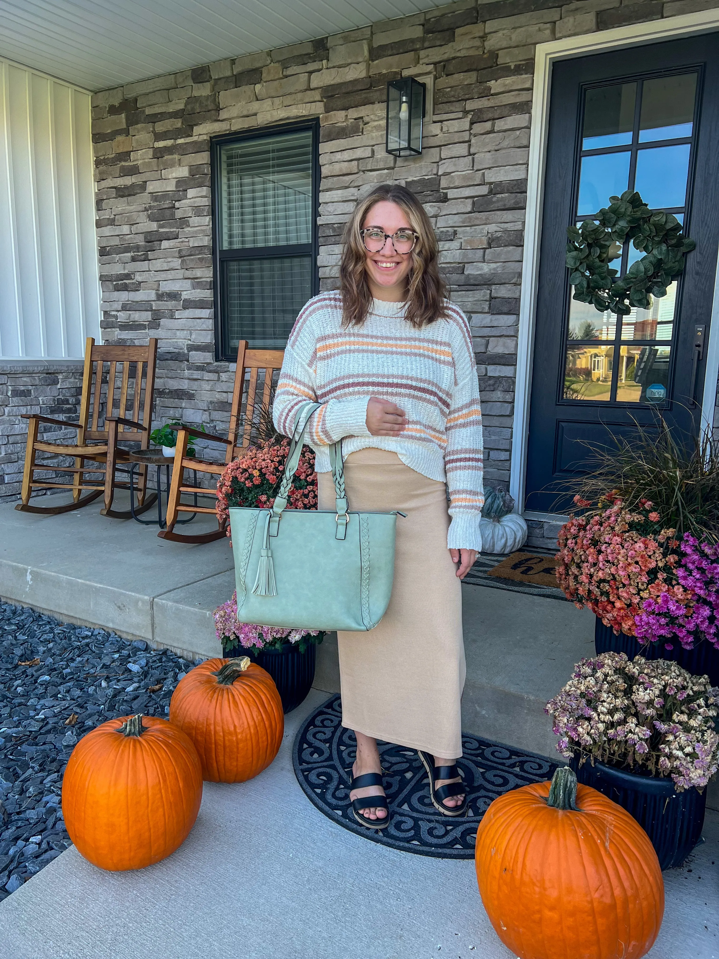 Lisa Structured Tote w/ Braided Accents