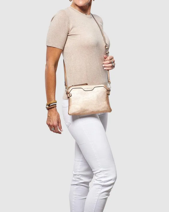 LOUENHIDE Arabella Crossbody Bag - Pink Champagne