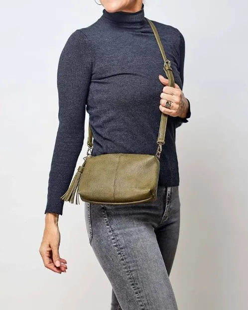 LOUENHIDE Baby Daisy Crossbody Bag - Khaki