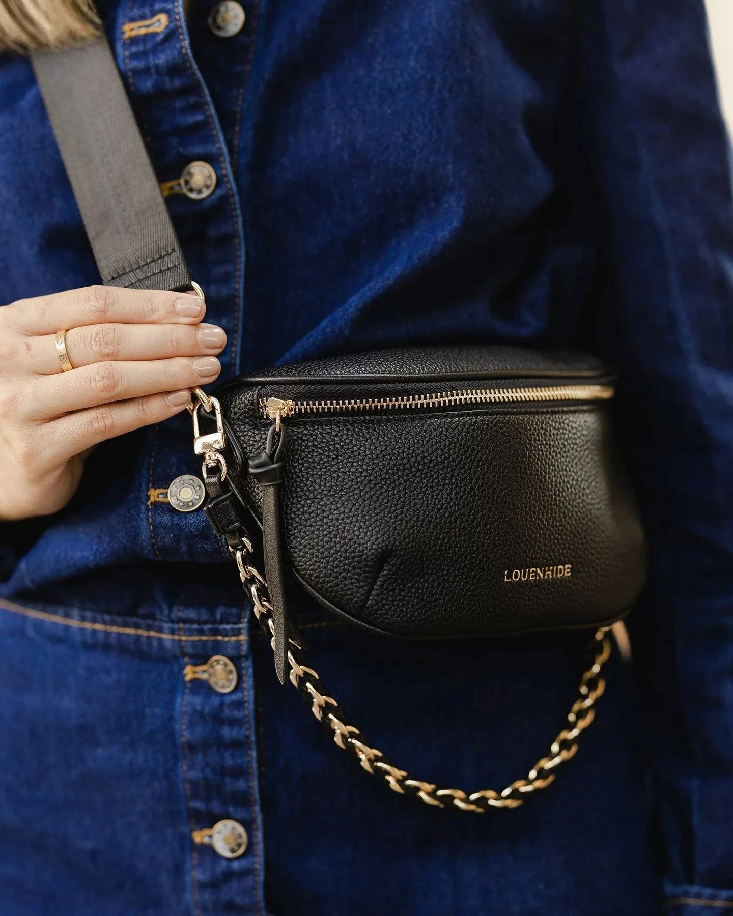 LOUENHIDE Halsey Sling Bag - Black