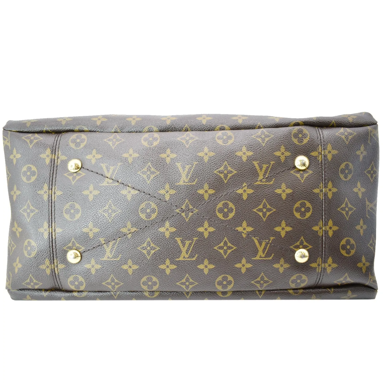 LOUIS VUITTON Artsy MM Monogram Canvas Shoulder Bag Brown