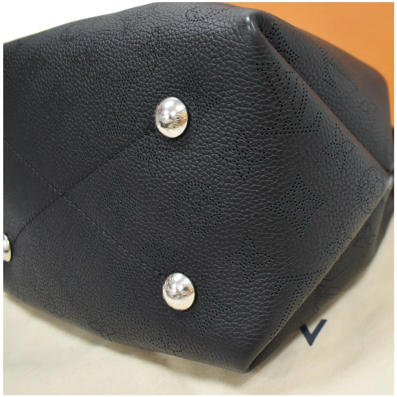 LOUIS VUITTON Bella Mahina Calf Leather Crossbody Bag Black