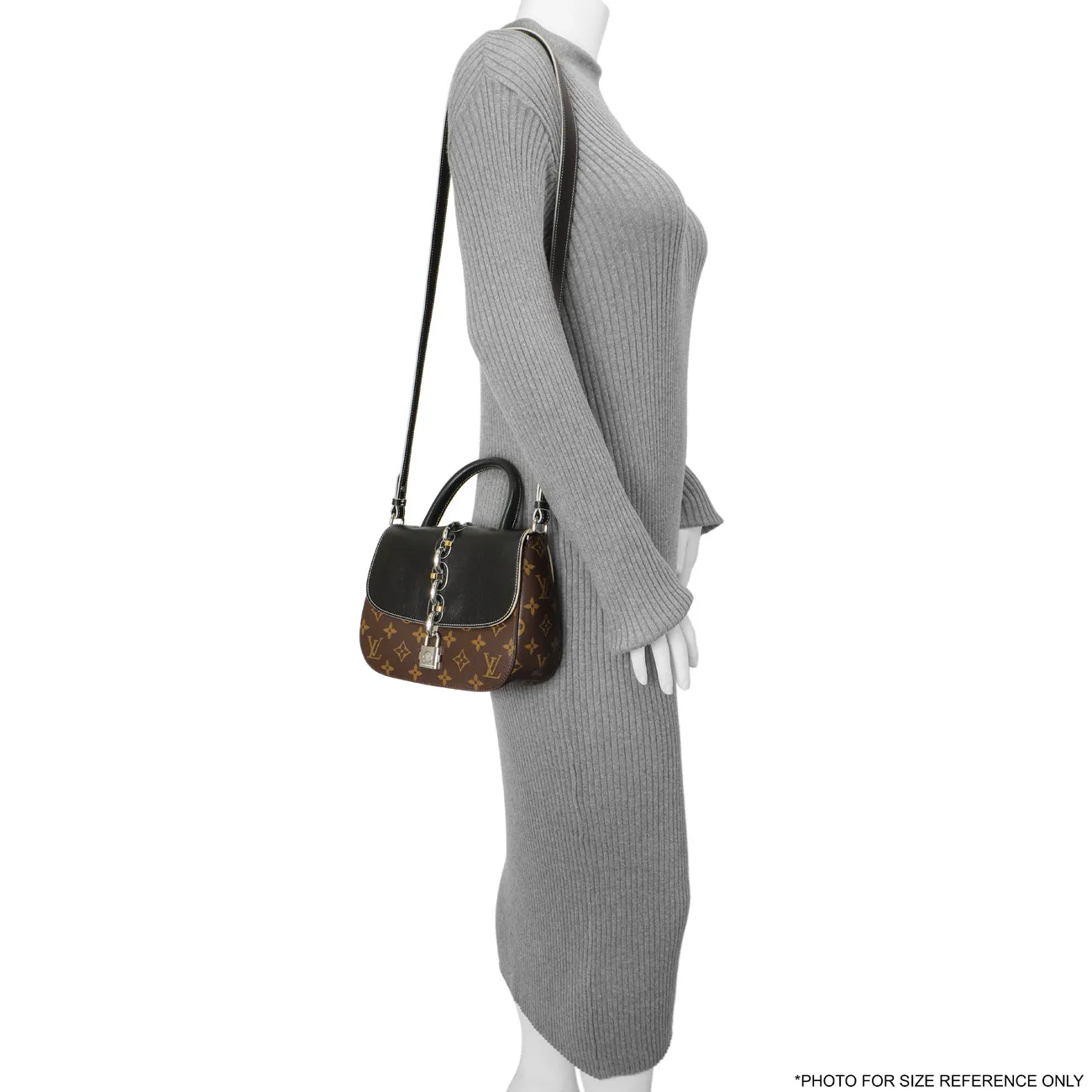 Louis Vuitton Black Calfskin Monogram Chain It PM