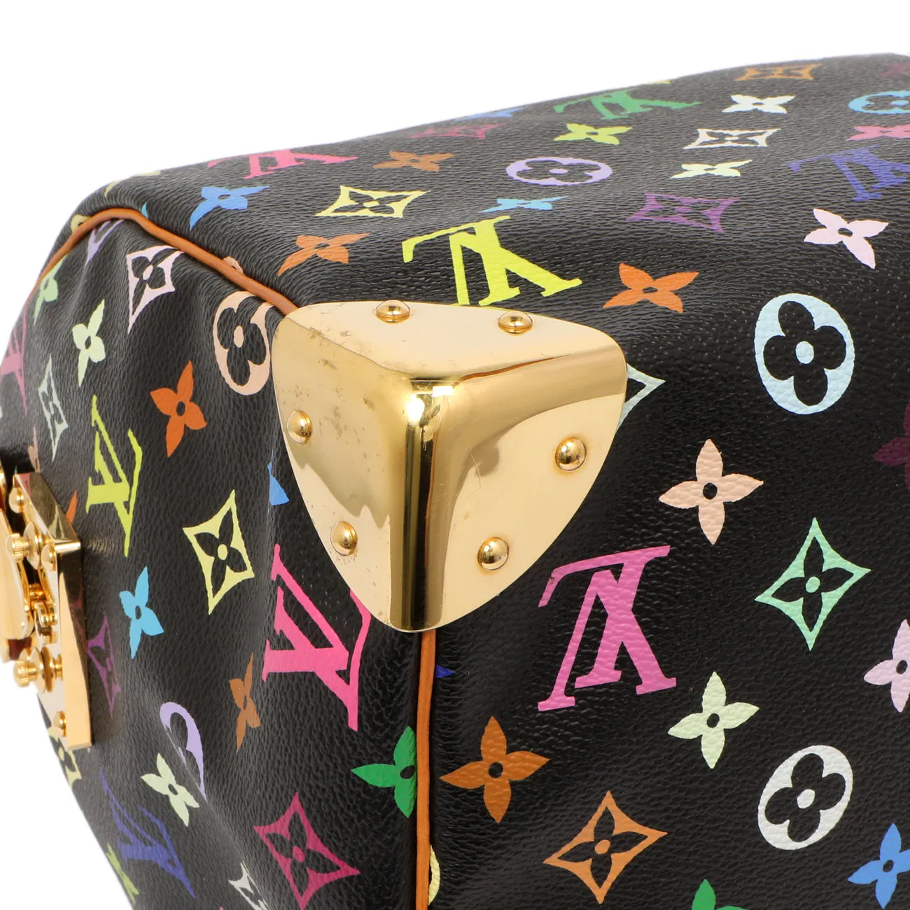 Louis Vuitton Black Monogram Multicolor Speedy 30