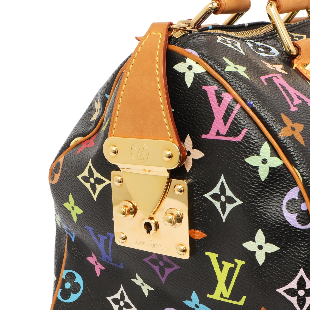 Louis Vuitton Black Monogram Multicolor Speedy 30
