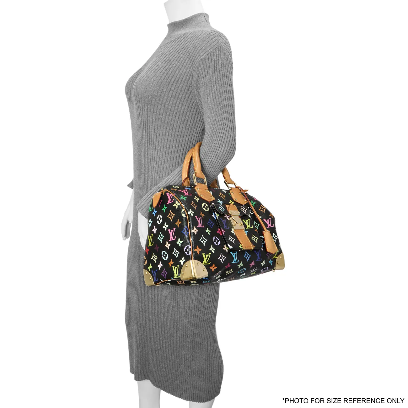 Louis Vuitton Black Monogram Multicolor Speedy 30