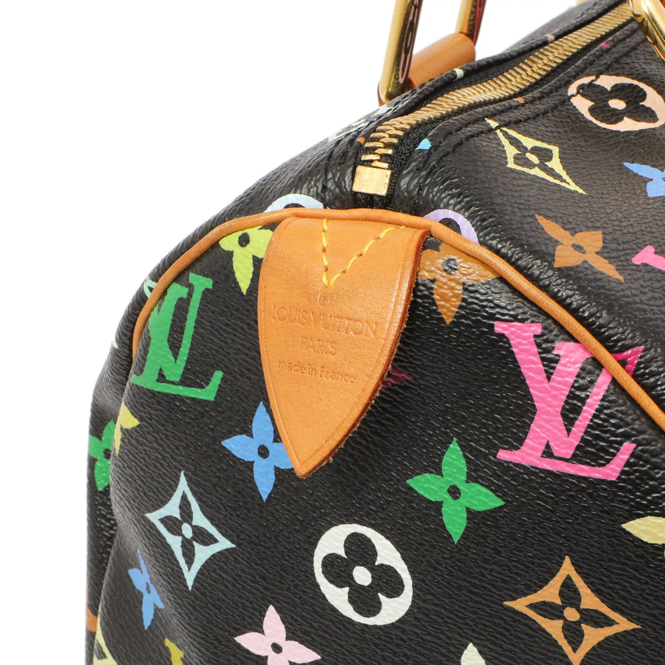 Louis Vuitton Black Monogram Multicolor Speedy 30
