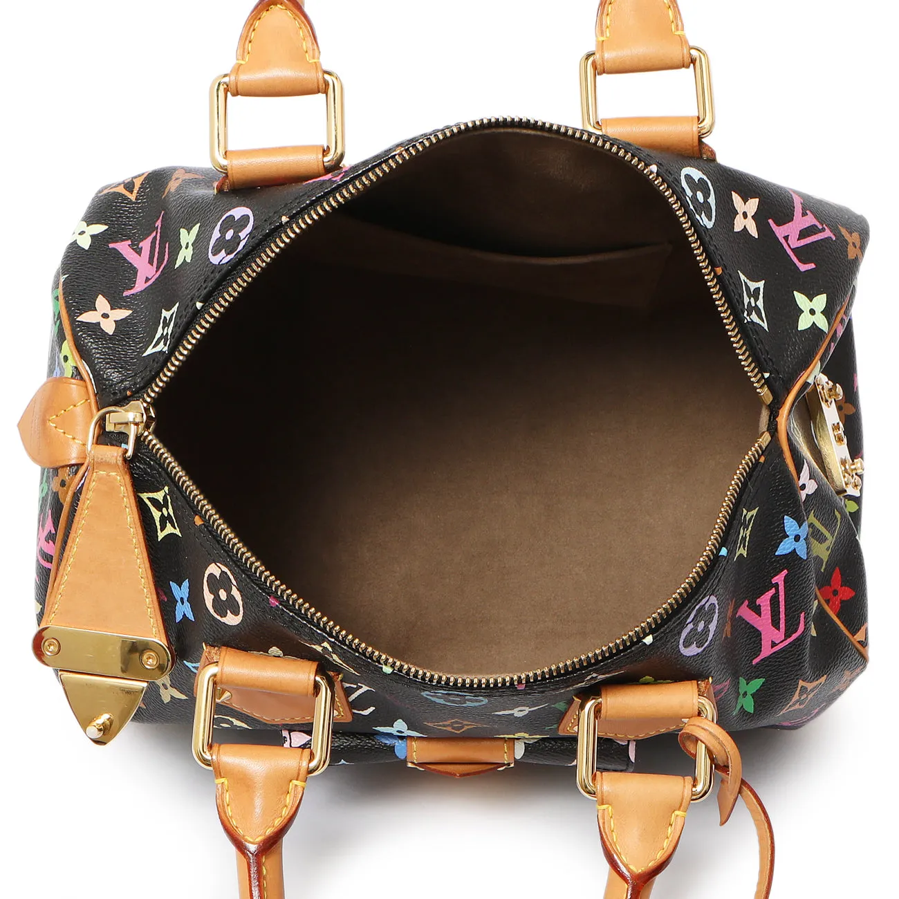 Louis Vuitton Black Monogram Multicolor Speedy 30